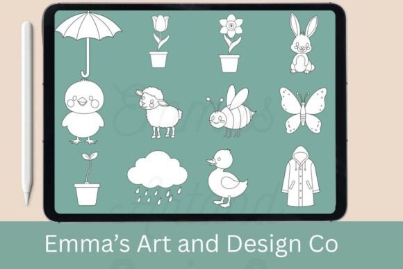 12 Spring Procreate Brushes and Palette: A Practical Tool for Seasonal Illustrations