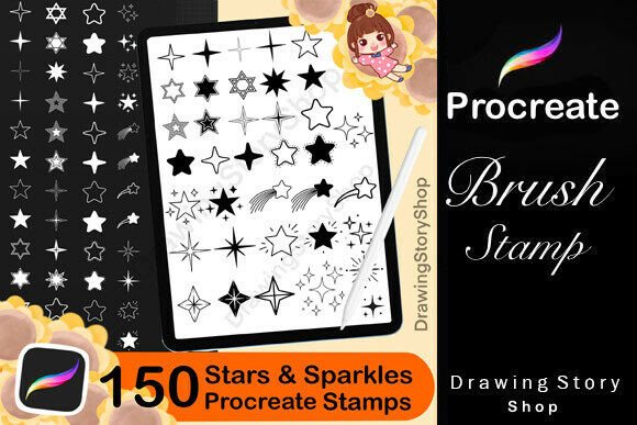 150 Procreate Star Sparkle Stamps: A Creative Tool for Digital Artists