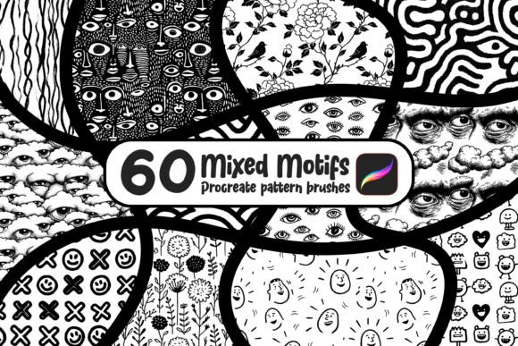 60 Procreate Pattern Brushes for Creative Design Projects