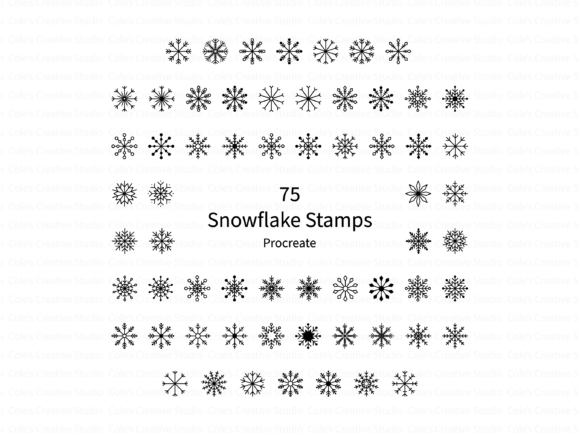 75 Snowflake Procreate Stamp Brushes: A Creative Toolkit for Winter-Inspired Digital Art
