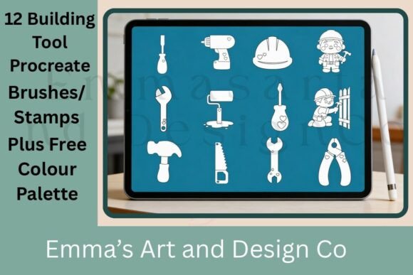 Builder Tools Procreate Brushes: Cute Construction Art Made Easy