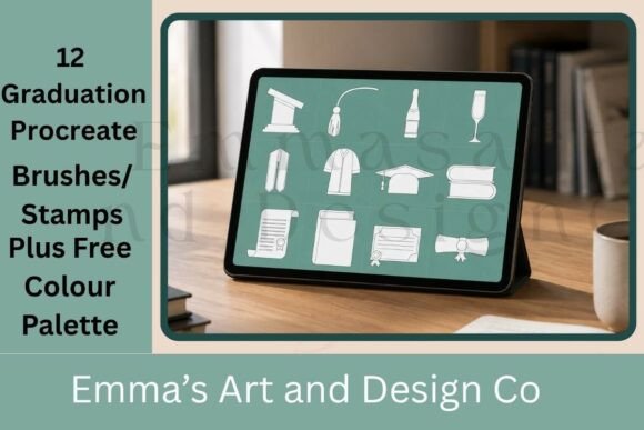 Graduation Procreate Stamps for Creative Academic Designs