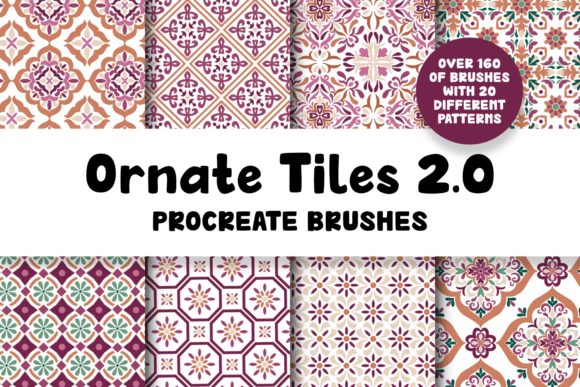 Ornate Tiles 2.0 Procreate Brushes: A Detailed Look at Tile Design for Digital Artists