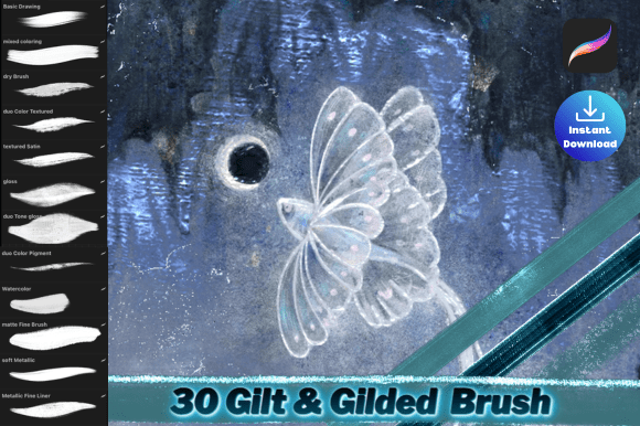 Procreate Gilt Gilded Brush Set: Elevate Your Digital Art