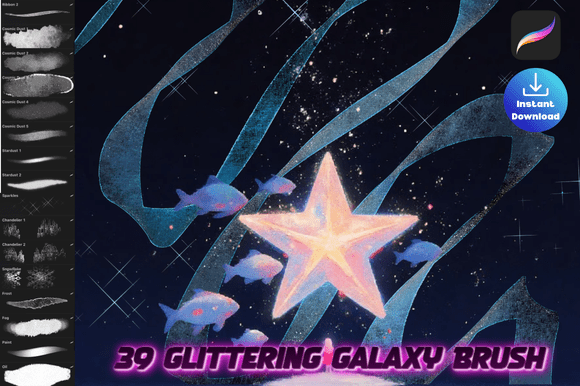 Procreate Glitter Galaxy Brush: Elevate Your Digital Art with Sparkling Effects