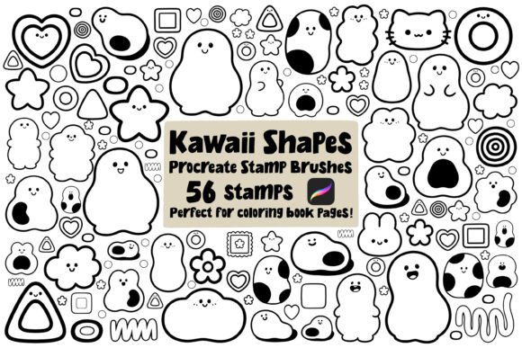 Procreate Kawaii Shapes Stamp Brushes: A Creative Essential for Modern Digital Artists